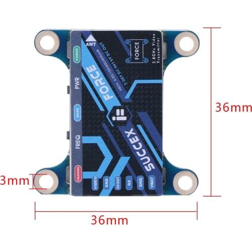 30X30mm IFlight SucceX Force 5.8G 48CH PitMode 25mW 100mW 400mW 800mW Adjustable VTX 7-36V for RC FPV Racing Freestyle Drones
