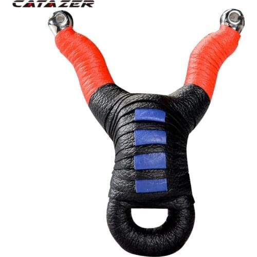 Shooting Fish Single Card Slingshot Stainless Steel Traditional Slingshot Round Pickup Ball Flat Rubber Band Dual-use