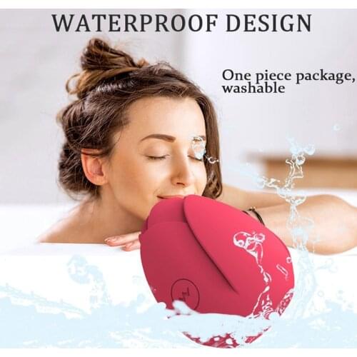 Rose Breast Sucking Vibration Masturbator Tease Jump Egg Adult Sex Toys For Woman Clitoris G-Spot Vagina Silicone Lotus Vibrator