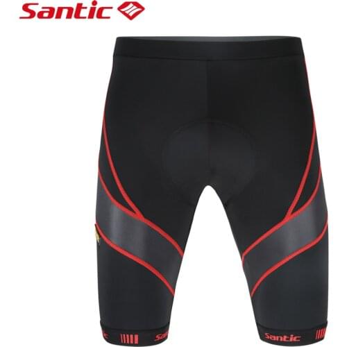 Santic Men Road Bike MTB Shorts Anti Slip 4D Coolmax Padded Cycling Shorts Bicycle Cycling Clothings Short Ciclismo Triathlon