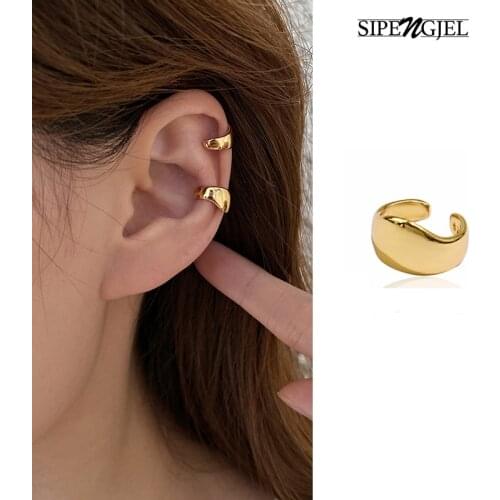 SIPENGJEL Fashion Small Retro Metal Ear Cuffs Clip Earrings Fake Cartilage No Piercing Earrings For Woemn Jewelry 2021