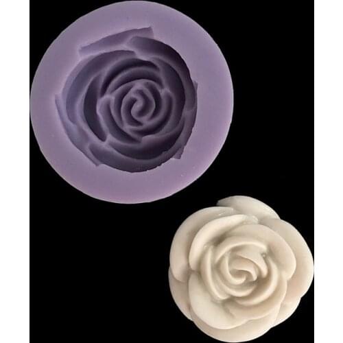 Minsunbak Rose silicone handmade soap mold Candle mold Cake fondant decoration Chocolate Candy Baking Tools