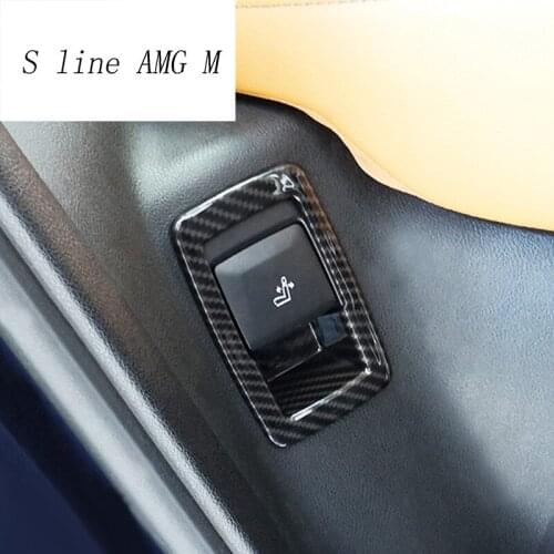 Carbon fiber Car Styling Seat adjustment button switch trim Window Lifter Covers Stickers frame For BMW X3 G01 Auto Accessories