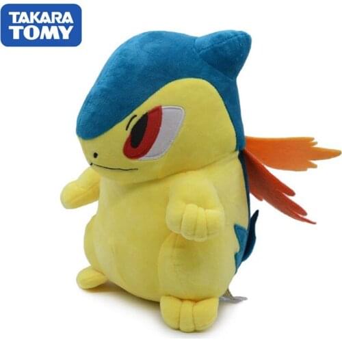 TAKARA TOMY Pokemon 30cm Anime Figure Typhlosion Plush Toys Soft Stuffed Animals Monster Doll Christmas Gifts Toys For Children