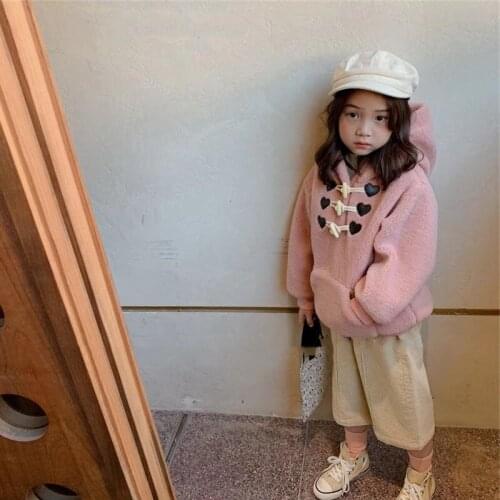 Girls' Hoodies Sweatshirts Kids Underwear 2021 Special Plus Velvet Thicken Warm Winter Autumn Cotton Tops Fleece Childrens Clot