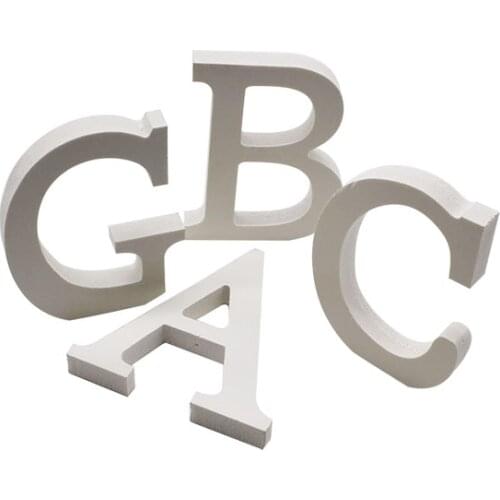 1pcs Home Decoration Wood Wooden Letter Alphabet Word for Happy Birthday Wedding Decor Supplies White Eglish Letters Baby Shower