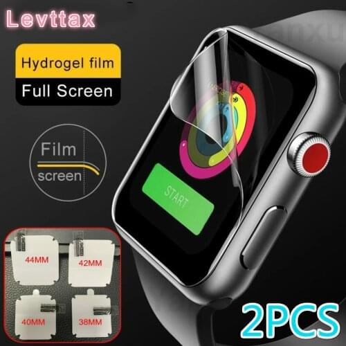 2PCS Ultra Thin For iWatch 38mm 42mm 44MM 40MM Full Cover Clear Protective Soft Screen Protector For Apple Watch 6 5 4 4 3 2 1