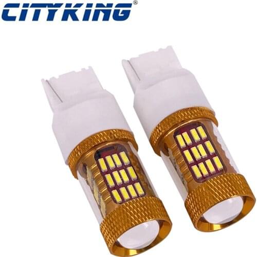 1pcs T20 7443 W21/5W 7440 W21W WY21W 60SMD 4014 led white light auto Tail Led Bulb Brake Lights Daytime Running light fog lamp