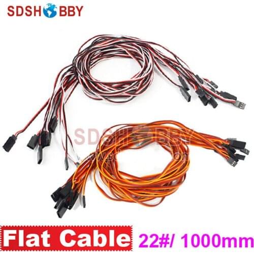 10Pcs*22# / 22AWG Heavy Duty Servo Extension Flat Cable 1000mm