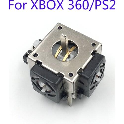 2Pcs For XBOX 360 3D Joysticks Metal Analog Sticks 3D Analog Joystick for PS2 Controller Repair part
