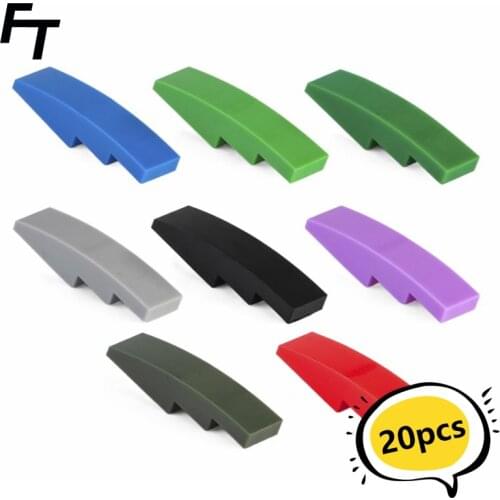 20pcs Small Particle Arc Brick Slope Brick 1x4 DIY Building Blocks Compatible with Creative Gift MOC Blocks Castle Toys