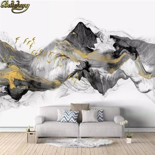Beibehang 3d stereoscopic mountain murals Europe TV backdrop living room bedroom murals papel de parede wallpaper for walls 3 d
