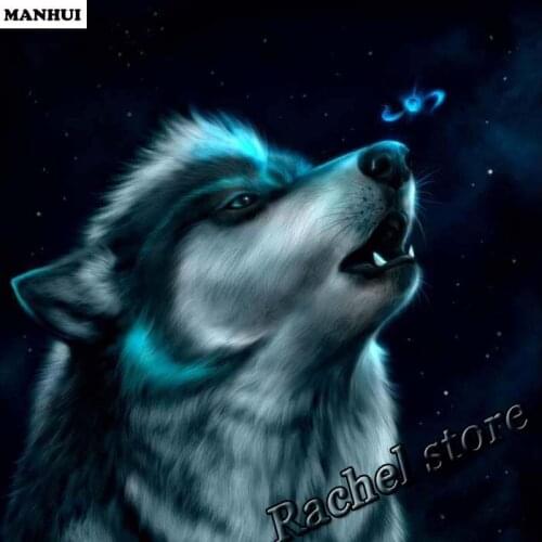Diamond Embroidery Diy Diamond Painting Cross Stitch Kits Diamond Mosaic Wolf Full Square Diamond Embroidery AD349