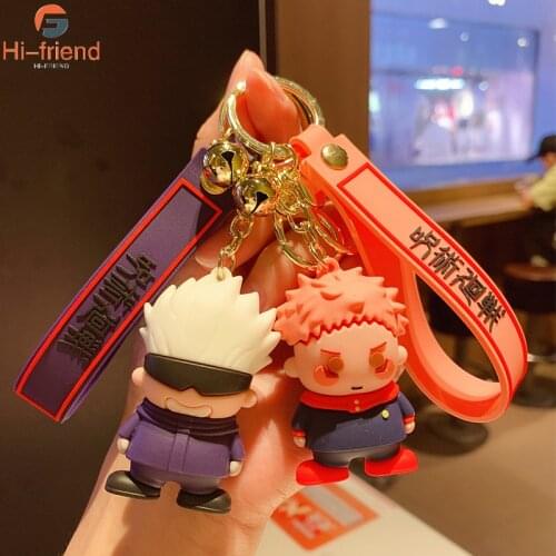 Anime Jujutsu Kaisen Keychain Cosplay Gojo Itadori Fushiguro Kugisaki Sukuna Prop Doll Bag Pendant Kawaii Fans Gift Jewelry
