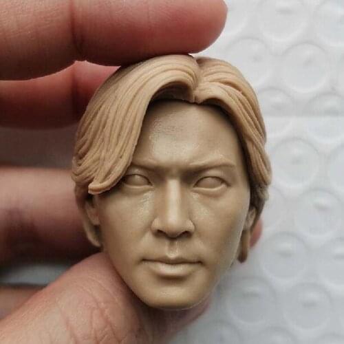 Blank 1/6 Scale Youth and Danger Ekin Cheng Head Sculpt Unpainted Fit 12" Figure