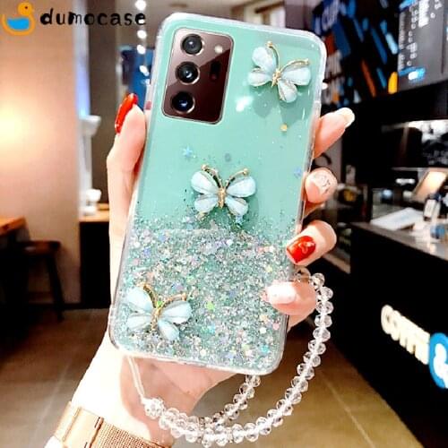 Shiny Sequins Crystal Lanyard Phone Case for Huawei P50 P40 P30 P20 Pro Honor 50 20 10 Lite 9x Nova 7 8 SE Y8s Bling Soft Funda