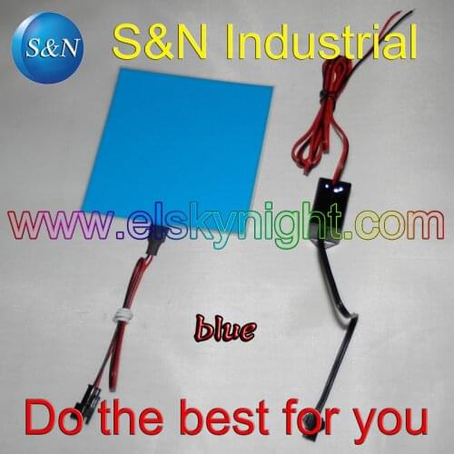 Blue10X10CM DC12V el panel el backlight for car,house,party,dispaly,holiday,festival and model decoration free shipping