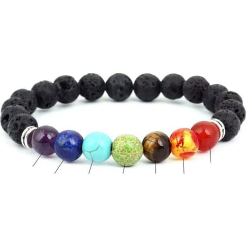 Fashion Volcanic Stone Bracelet Men Women Charm Beads Natural Stone Made Bracelets Jewelry Ornaments Holiday Gifts Dropshipping