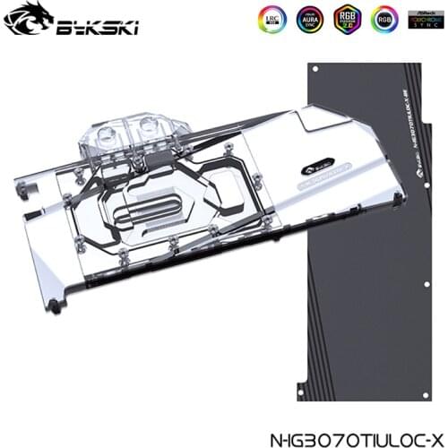 Bykski Water Cooler For Colorful iGame Geforce RTX 3070 Ti Advanced，Ultra OC 8G Block With Back Plate ,N-IG3070TIULOC-X