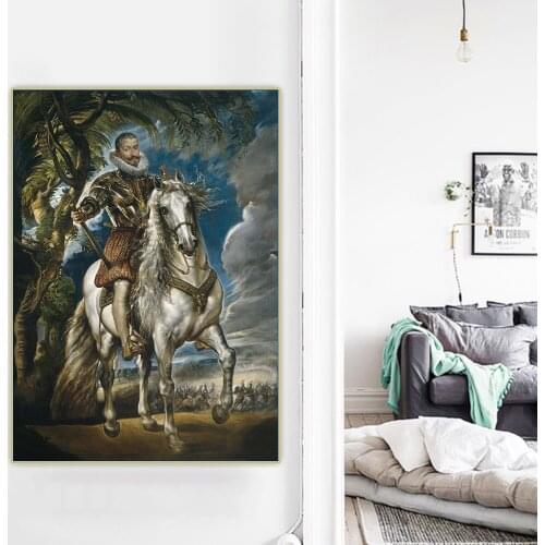 Citon Peter Paul Rubens《Equestrian Portrait of the Duke of Lerma》Canvas Oil Painting Poster Picture Wall Decor Home Decoration