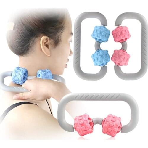 PP Material Double-wheeled Roller Manual Acupoint Muscle Relaxer Yoga Bodybuilding Massage Fashion Roller Yoga Sport Equipment