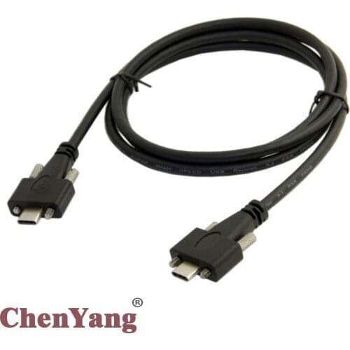 Data Cable Chenyang 1.2m 10gbps With Panel Count Type Dual Crew Locking To Usb-c 3.1