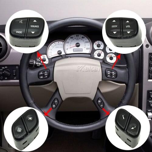 Steering Wheel Regulator Buttons Volume Radio Volume Control Switch For Chevy Silverado GMC Yukon Hummer H2 Avalanche 1999443