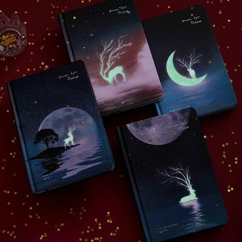 Cute Color Pages Diary Agenda Graffiti A5 Starry Night Notebook Sketchbook Watercolor Drawing School Diary Korea Stationery