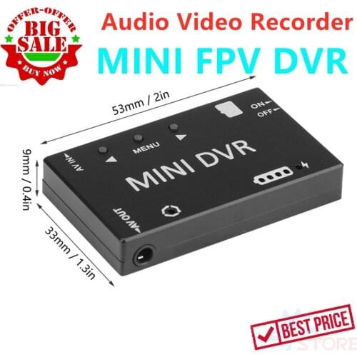 Mini FPV DVR Module NTSC/PAL Switchable Built-in Battery Video Audio FPV Recorder for RC Models Racing FPV Drone