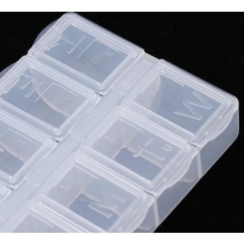 Drop Wholesale 8 Grids Plastic Storage Box Case Home Organizer Jewelry Beads Pill Boxes Parts