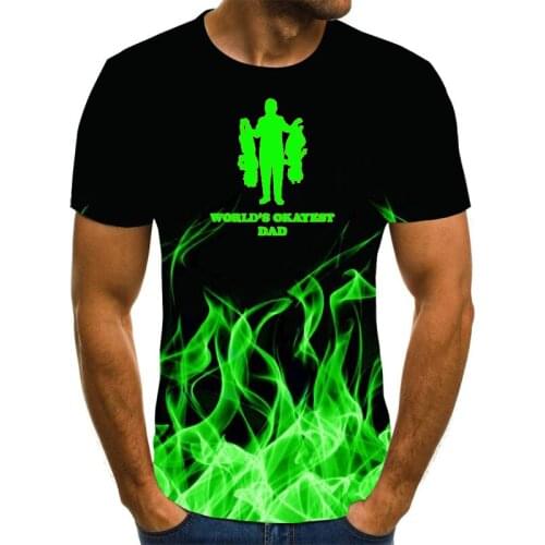 Couple dad printed t-shirt mens 3D T-shirt boat top T-shirt short sleeve loose round neck T-shirt fashion leisure brand