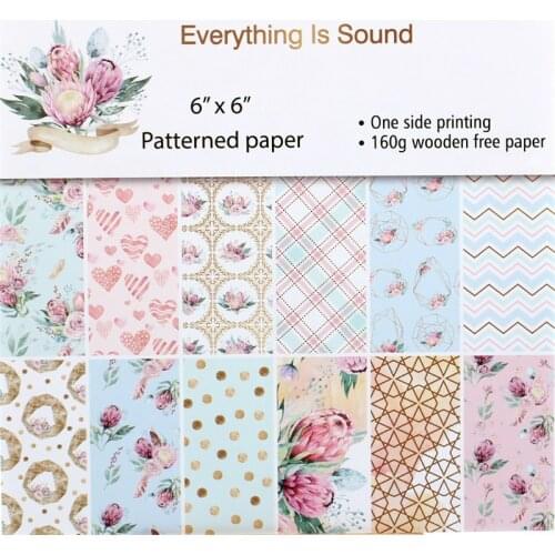 YPP CRAFT 12pcs Flower Scrapbooking Pads Paper Origami Art Background Paper Card Making DIY Scrapbook Paper Craft