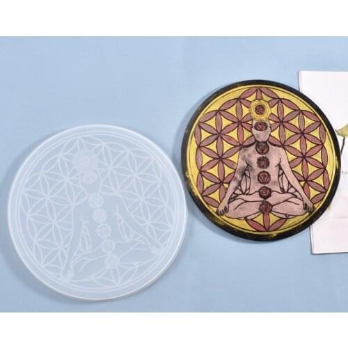 DIY Crystal Epoxy Mold Divination Compass Series Meditation Portrait Swing Table Jewelry Silicone Mold Resin Art Supplies
