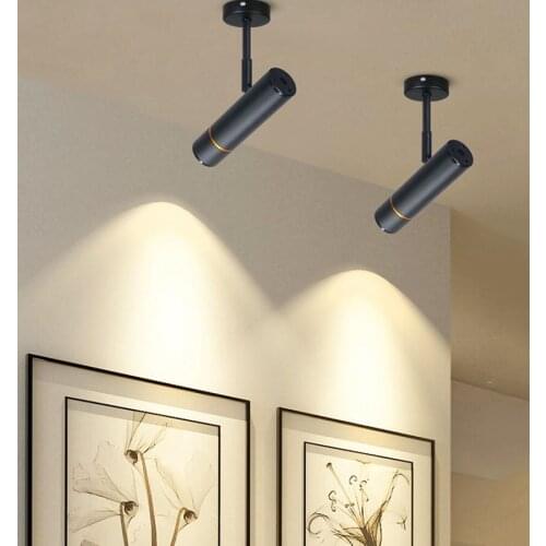 5W12W 18W LED Track Light Spotlight Surface Mounted LED Ceiling Downlight Clothes Store Ceiling Rail Track Spotlight