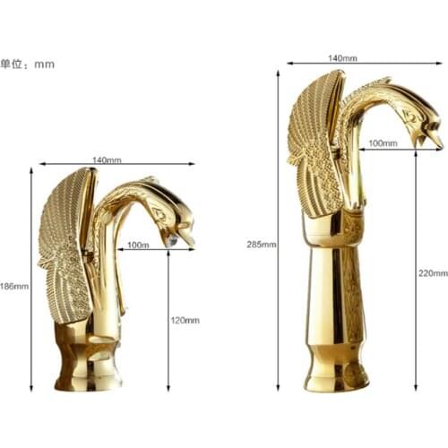 Vidric Brass chrome/gold/black oil brushed/antique swan basin faucet hot and cold Crane single lever bathroom sink faucet basin
