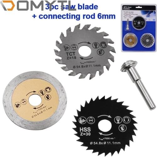 High Speed Steel Metal for 6mm interface Woodworking Thin Board Cutting Blade Plastic Electric Grinder Circular Saw Blade
