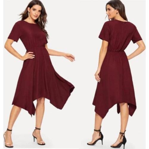 High Street Sexy Fashion Elegant Slim Was Thin Women Wine Red Gorgeous Chiffon Summer Club Cocktail Dresses Coctail Dress