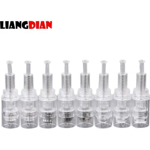 100PCS/lot 10mm Screw Silicone Pin Round Nano Micro Needles Cartridges For Permanent Microblading Microneedle Makeup Derma Pen