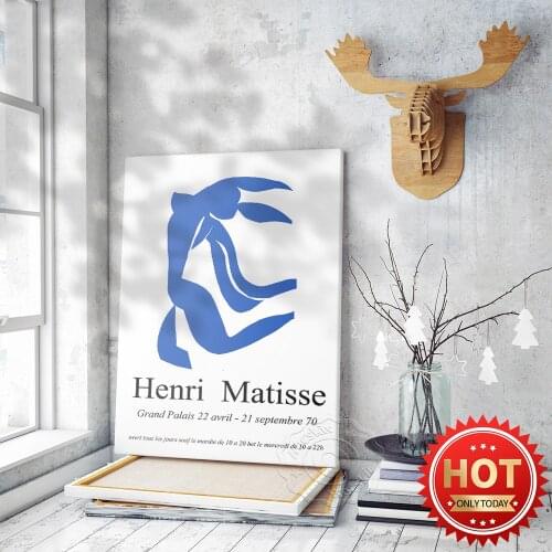 Henri Matisse 1970 Retrospectivegrand Palais Exhibition Poster, Matisse Artworks Verve - Nu Bleu Vii Impression Canvas Painting