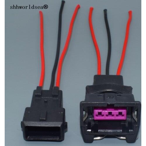 Shhworldsea Female And Male 3 Pin Wire 3.5mm wire Connector For EV1 Electrical Connectors Automotive 443906233 443906247