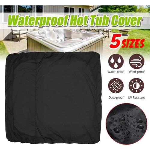 5 Sizes Waterproof Outdoor Garden Furniture Cover Dust-proof Rainproof Tea Chair Cover for Spa Bathtub Swim Pool Cover