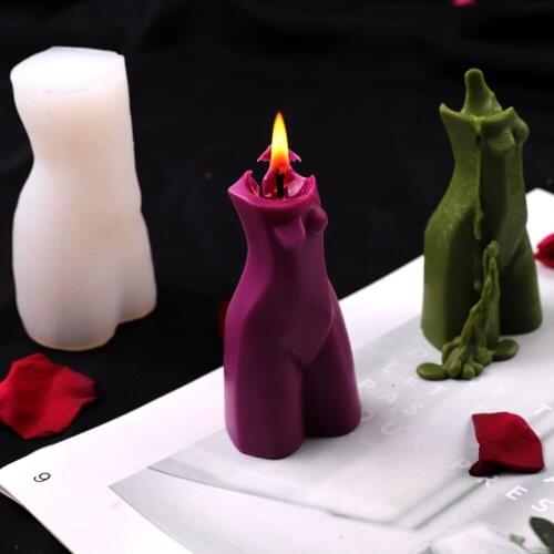 Abstract Candle Silicone Mold DIY Aromatherapy Home Ornaments Mold Candle Mould Woman Body Candle Making Silicone Mold