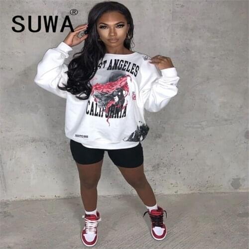 White O Enck Long Sleeve Cool Print T Shirt Sexy Tight Club Party Lady Fashion Women T Shirt