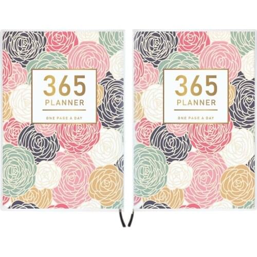 A5 Lined Paper NoteBook 365 Planner 2020 2021 Yearly Agenda Daily Book Plan Traveler Journal Filler Notepads Supplies