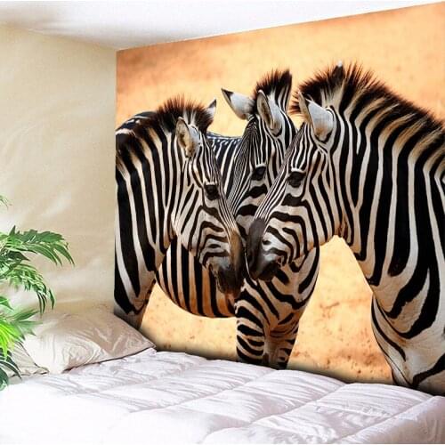 African Zebra Printed Large Tapestry Wall Hanging Animal Decorative Tapestries Bohemian Mandala Wall Cloth Art Decor gobelin New