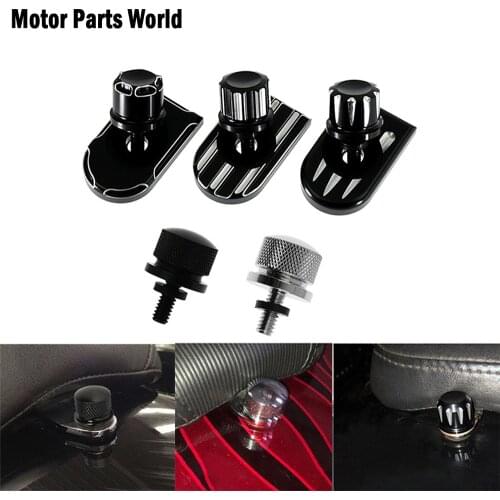 Motorcycle Seat Bolt Tab Screw Mount Knob Cover For Harley Sportster XL Touring Road King Street Glide Dyna Street Bob Softail