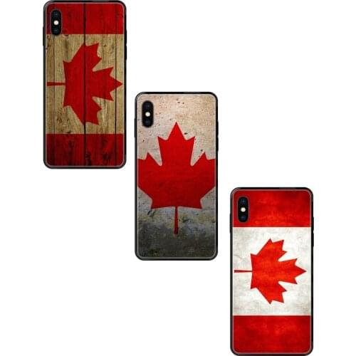 Canada Flag Maple Leafs Black Soft TPU Phone Case Skin Cover Children For Xiaomi Mi Note A1 A2 A3 5 5s 6 8 9 10 SE Lite Pro