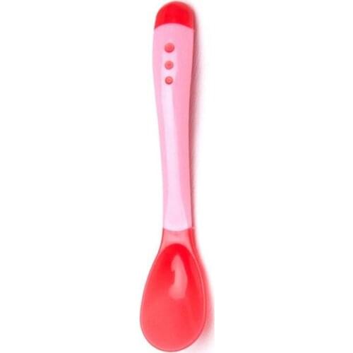 Childrens Spoon and Fork Baby Dishes Baby Temperature Sensing Spoon Cute Fork Childrens Food Baby Feeding Feeder Portable