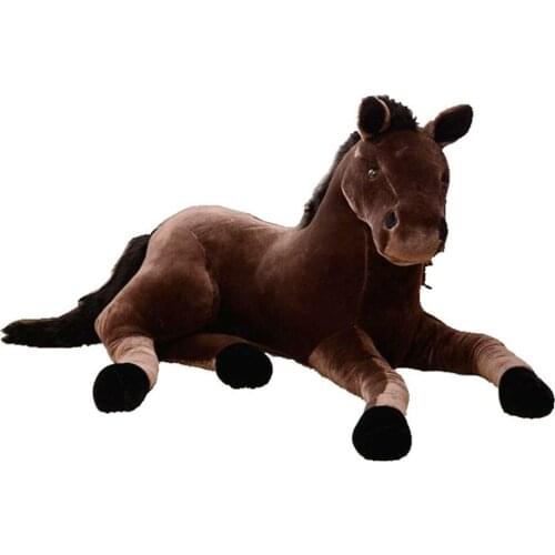 Fancytrader 51'' Giant Soft Plush Emulational Horse Toy Big Lifelike Stuffed Horse 130cm 4 Colors Good Simulation Gift FT71005