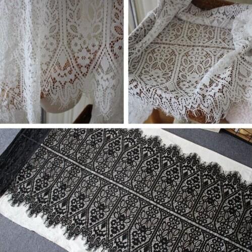 Width 60CM Border Eyelashes Lace Cheongsam Clothing DIY Curtain Sheet Stitching Decoration Material RS3256